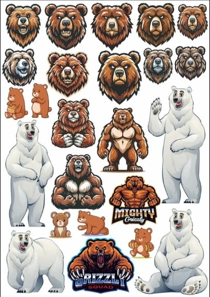 Ayı Sticker Set ürün görseli 1