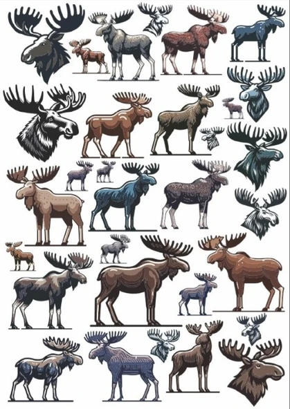 Geyik STicker Set ürün görseli 1