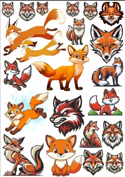 Tilki Sticker Set ürün görseli 1