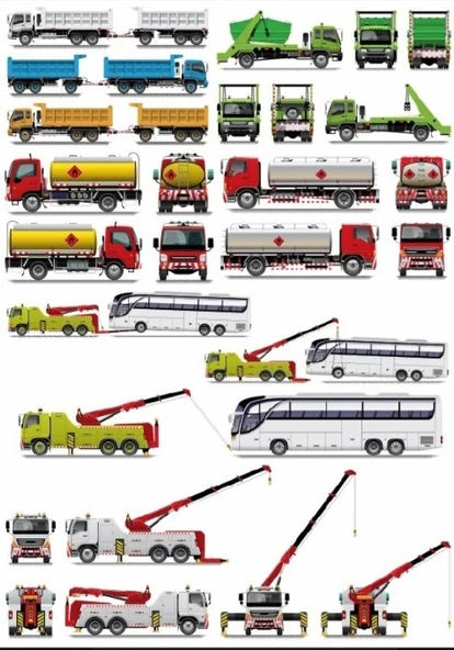İş Makineleri Sticker SEt ürün görseli 1