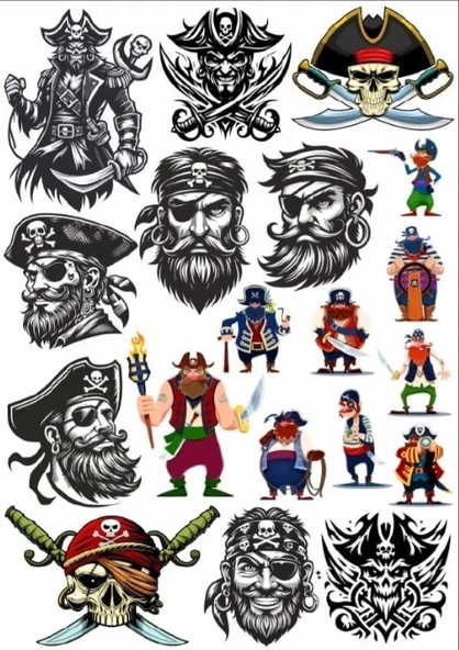 Korsan Sticker Set -1 ürün görseli 1