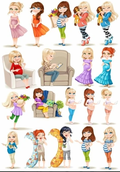 Kız Sticker Set ürün görseli 1