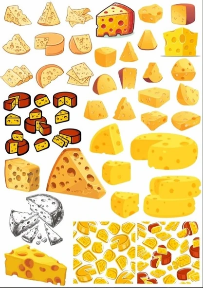 Peynir Sticker Set ürün görseli 1