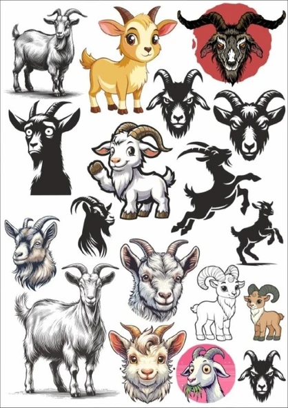 Keçi Sticker Set ürün görseli 1