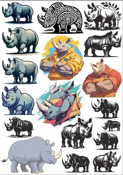 Deniz Aygırı Sticker Set ürün görseli 1