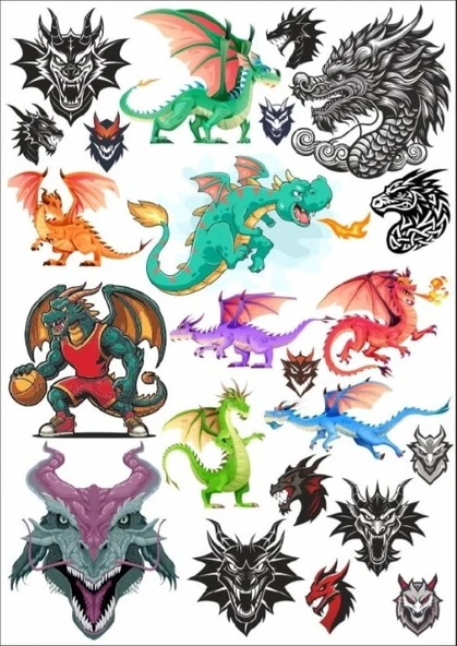 Ejderha Sticker Set ürün görseli 1