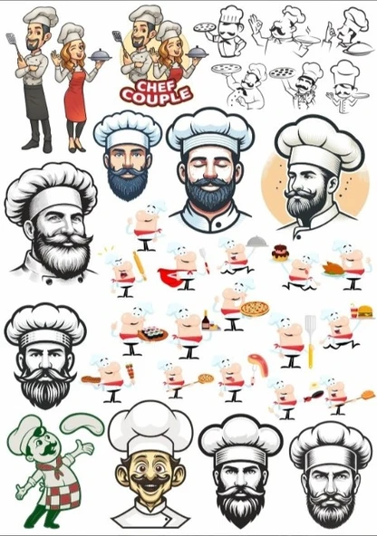 Aşçı Sticker Set ürün görseli 1