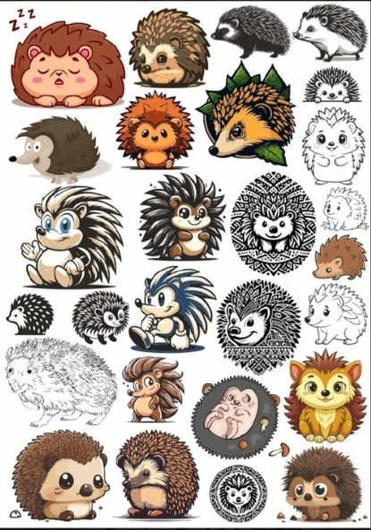 Kirpi Sticker Set ürün görseli 1