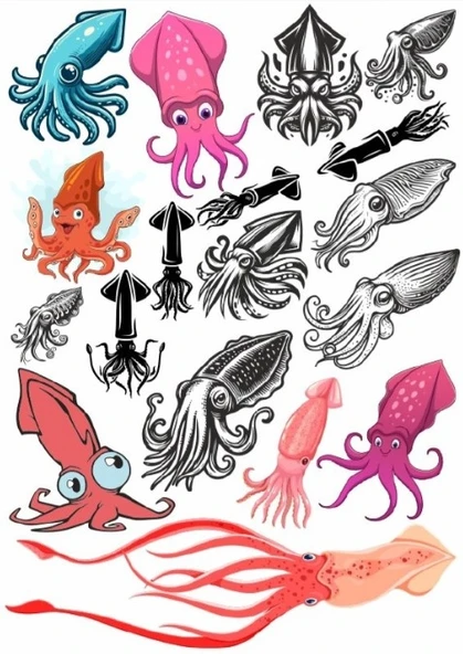 Kalamar Sticker Set ürün görseli 1