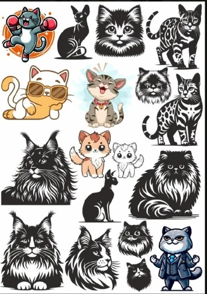 Kedi Sticker Set ürün görseli 1