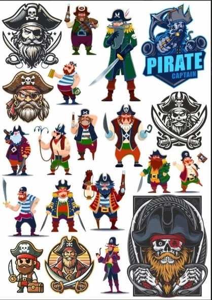 Korsan Sticker Set -1 ürün görseli 1