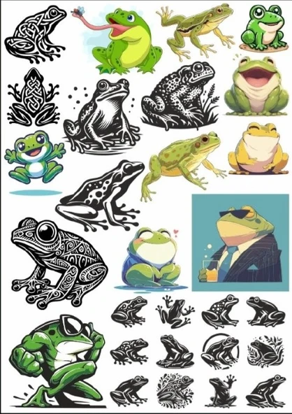 Kurbağa Sticker Set ürün görseli 1