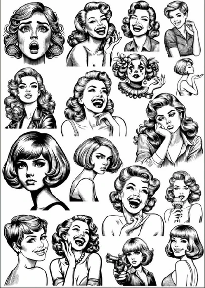 Kız Sticker Set ürün görseli 1