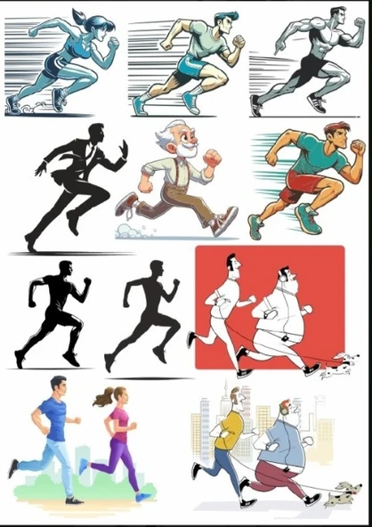 Koşucu Sticker Set ürün görseli 1
