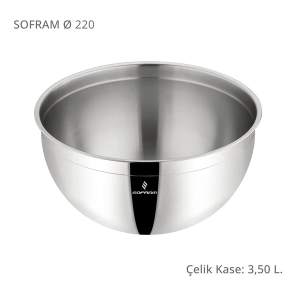 Sofram 22 Cm Çelik Kase 3,50 Litre ürün görseli 1