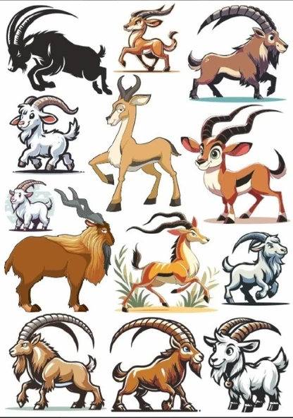 Keçi Sticker Set ürün görseli 1