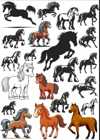 At Sticker Set ürün görseli 1