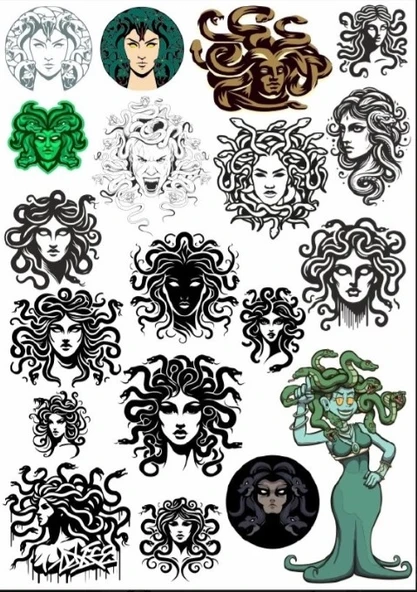 Medusa Sticker Set ürün görseli 1