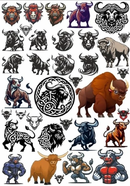 Boğa Sticker Set ürün görseli 1