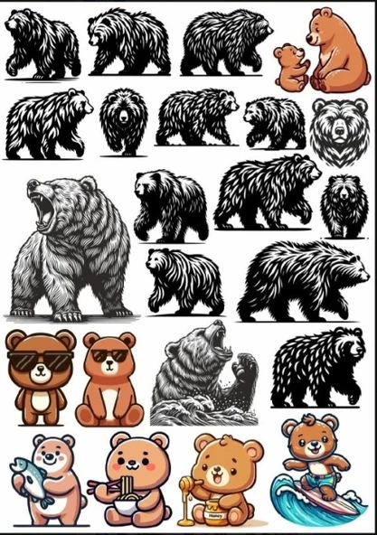 Ayı Sticker Set ürün görseli 1