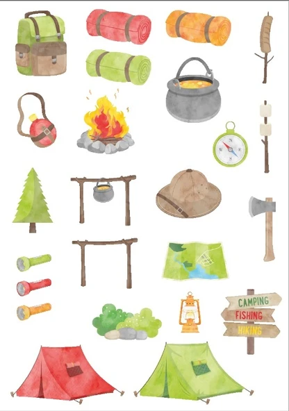 Kamp Sticker Set ürün görseli 1