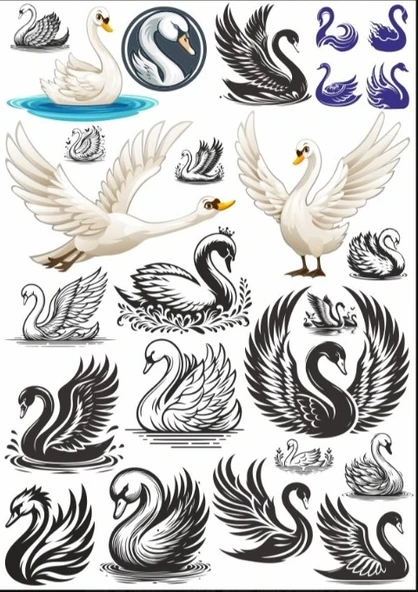 Kuğu Sticker SEt ürün görseli 1