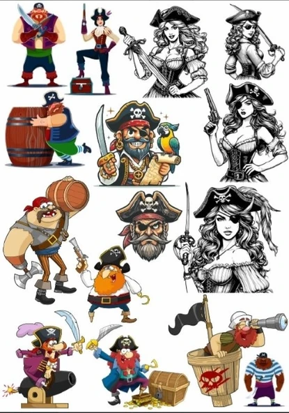Korsan Sticker Set -1 ürün görseli 1
