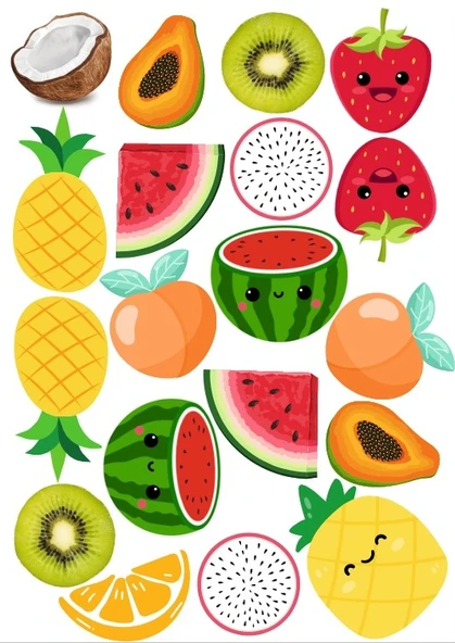 Meyveler Sticker SEt ürün görseli 1