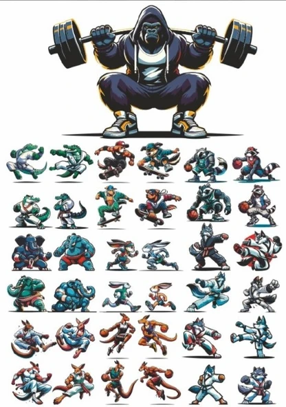 Goril Sticker Set ürün görseli 1