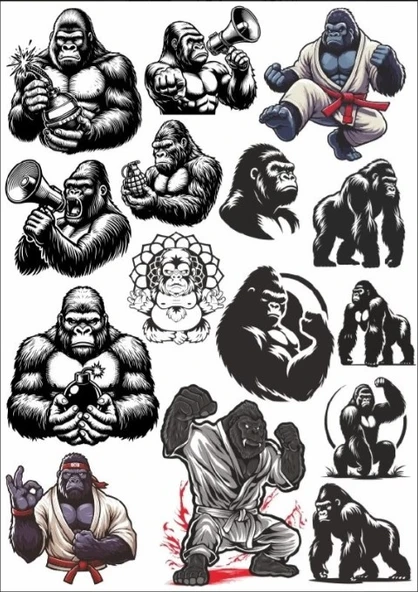 Goril Sticker Set ürün görseli 1