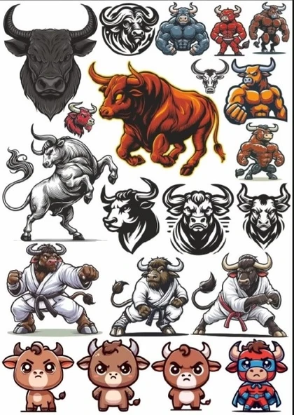 Boğa Sticker Set ürün görseli 1
