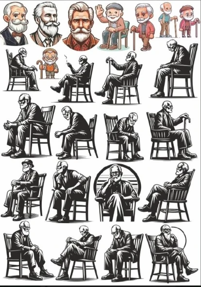 Dede Sticker Set ürün görseli 1
