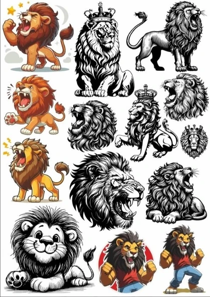 Aslan Sticker Set ürün görseli 1