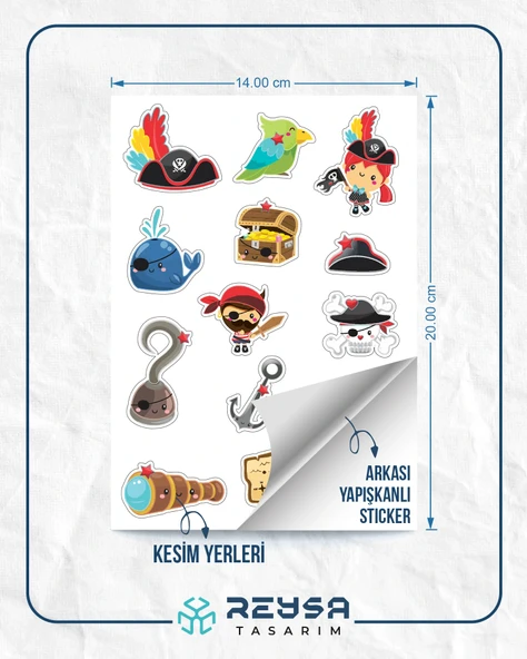 Korsan Sticker Set -1 - Resim 2