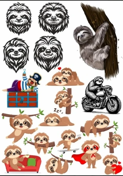 Tembel Hahyvan Sticker SEt ürün görseli 1