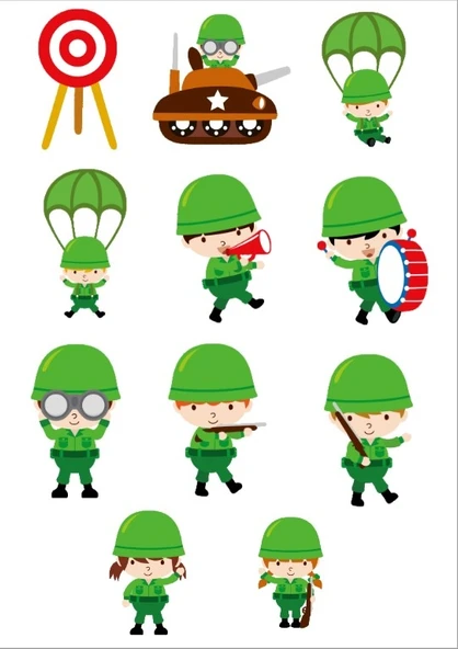 Asker Sticker Sticker Set ürün görseli 1