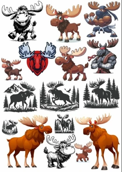 Geyik STicker Set ürün görseli 1