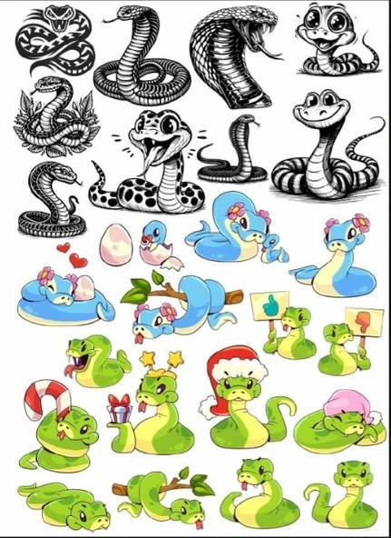 Yılan Sticker Set ürün görseli 1
