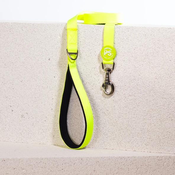 Pawstar Neon Sarı Köpek Gezdirme Kayışı 120 cm x 2 cm ürün görseli 1