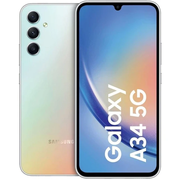 Samsung Galaxy A34 5G Gümüş 128 GB 8 GB Ram YENİLENMİŞ ÜRÜN (Sıfır Gibi) ürün görseli 1