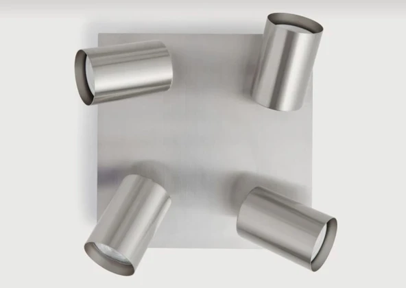 Demet habek mylights inox gün ışığı LED ampullü kare hareketli başlıklı  LED spot avize ürün görseli 1
