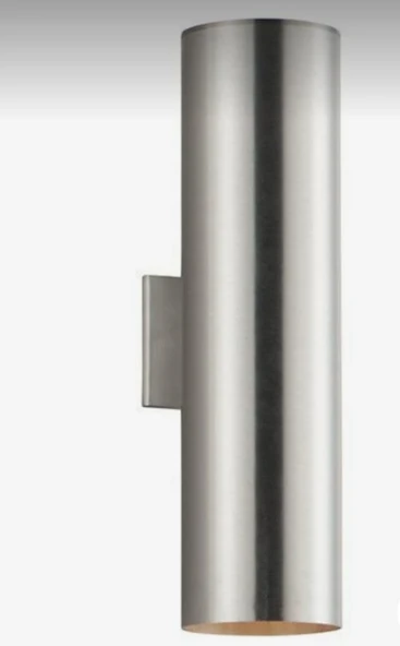 Demet habek mylights  gunisigi LED ampullü çift yonlu inox LED aplik duvar aplik gece lambası ürün görseli 1