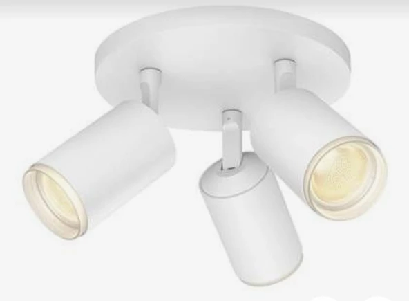 Demet habek mylights  gün ışığı ampullü üçlü beyaz spor LED avize hareketli başlıklı ürün görseli 1