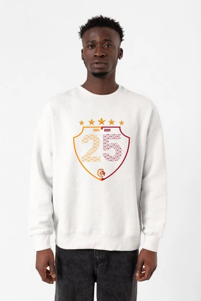 25 Şampiyonluk Shield Beyaz Erkek 2ip Sweatshirt ürün görseli 1
