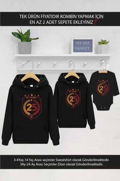 25 Şampiyonluk Yine Biz Baba Oğul Kız TEK ÜRÜN FİYATIDIR KOMBİN YAPMAK İÇİN EN AZ 2 ADET SEPETE EKLE ürün görseli 1
