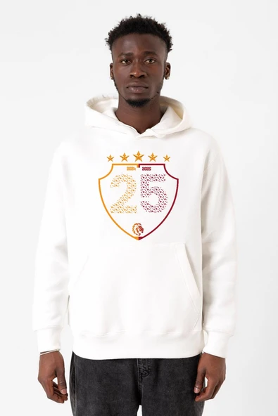 25 Şampiyonluk Shield Beyaz Erkek 3ip Kapşonlu Sweatshirt ürün görseli 1