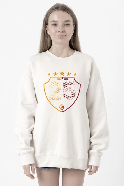 25 Şampiyonluk Shield Beyaz Kadın 2ip Sweatshirt ürün görseli 1
