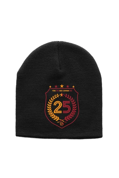 25 Şampiyonluk Yine Biz Siyah Örme Bere ürün görseli 1