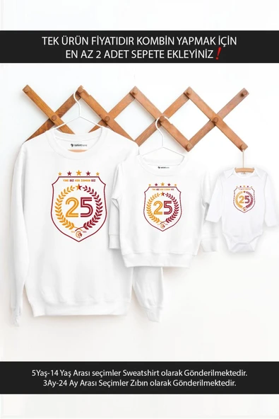 25 Şampiyonluk Yine Biz Baba Oğul Kız TEK ÜRÜN FİYATIDIR KOMBİN YAPMAK İÇİN EN AZ 2 ADET SEPETE EKLE ürün görseli 1