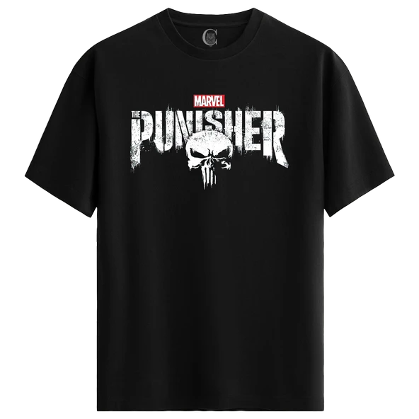 The Punisher - %100 Pamuklu Erkek Siyah Tişört - Premium Quality ürün görseli 1